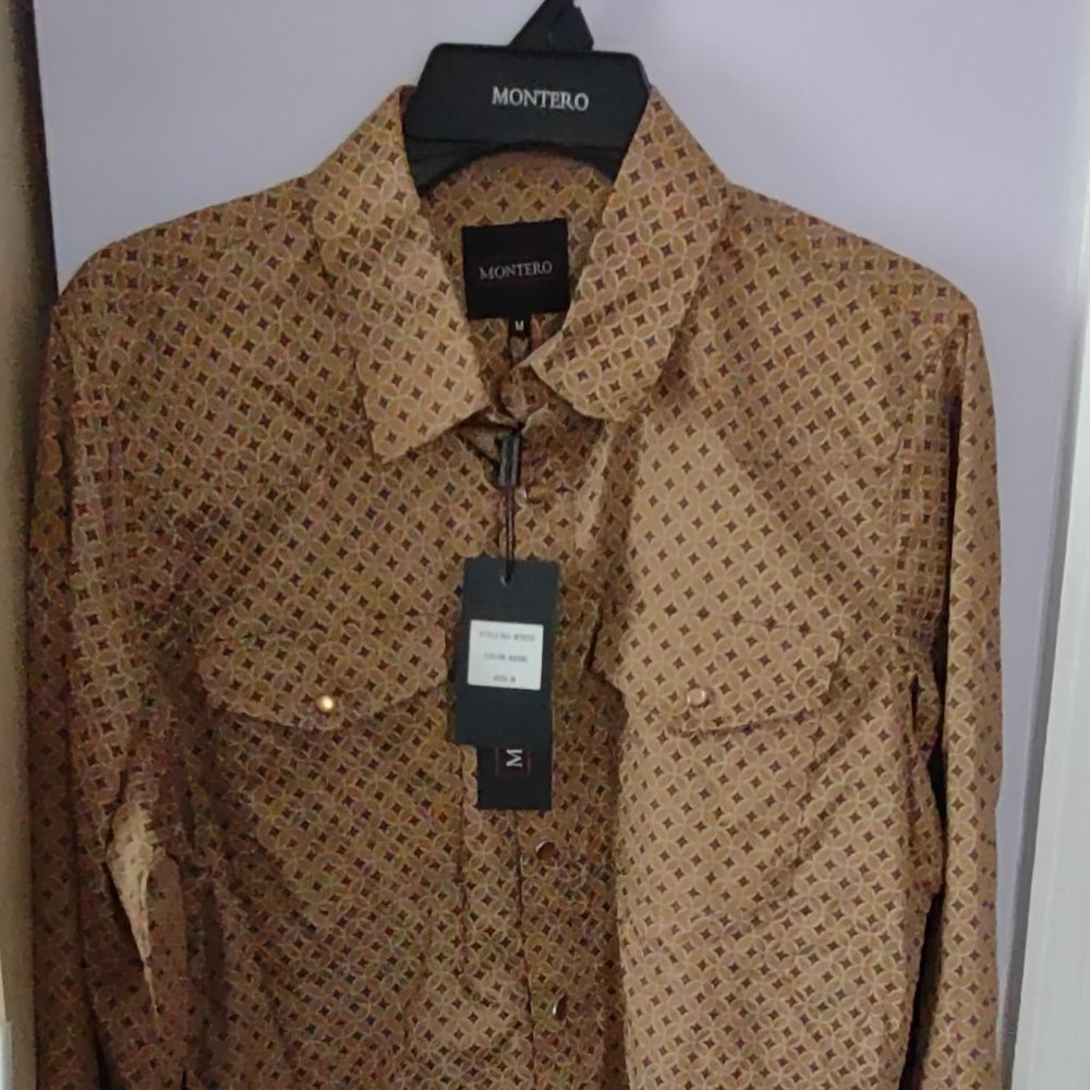 Montero Western Tan Khaki Style Shirt